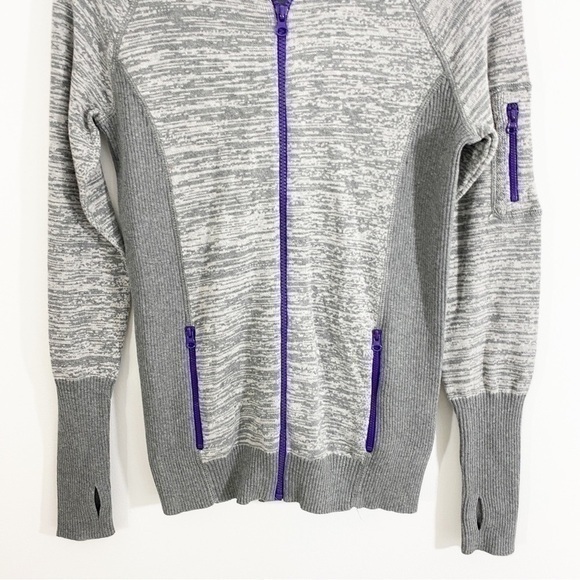 SKYR Gray Full‎ Zip Sweater Jacket Knit Long Sleeve Medium - Picture 3 of 9